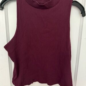 Old Navy Ribbed Tank Top - Deep Burgundy